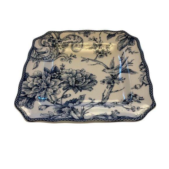 Adelaide Blue 222 Fifth Toile China Plate. Birds flowers french - Picture 2 of 14